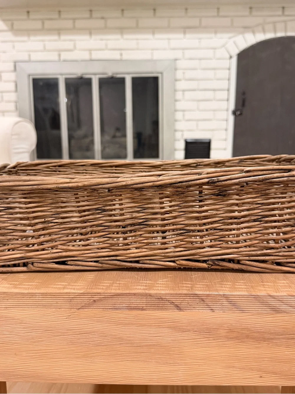 Natural Woven Rattan Basket Tray - Home Accents